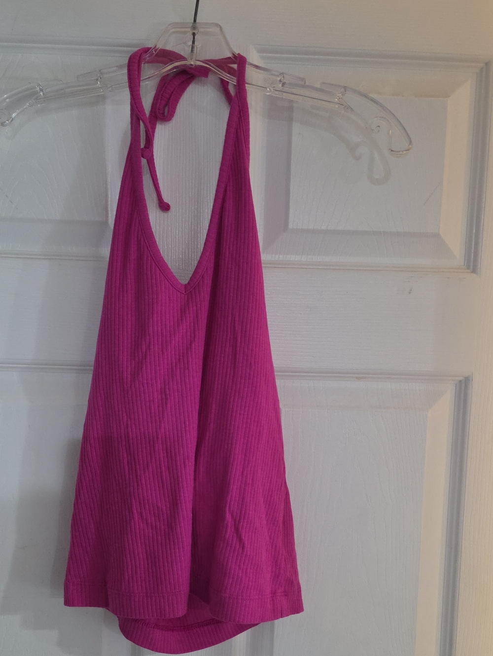 Old Navy Hot Pink Ribbed Halter One-Piece